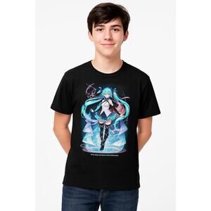 Hatsune Miku Adult Men's Graphic Tee T Shirt Black Japanese Size XL